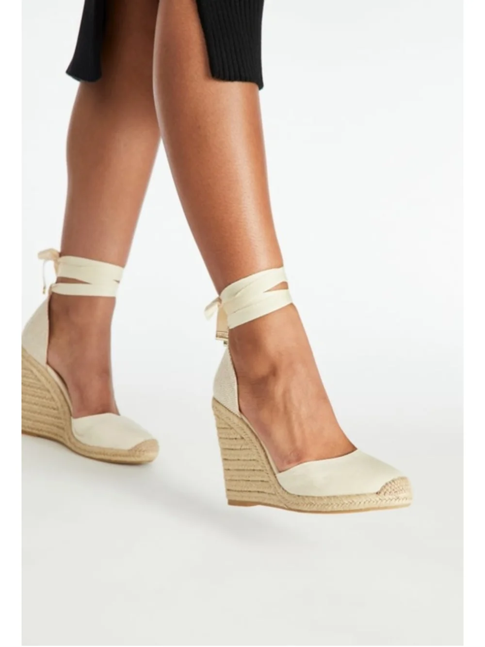 Women's Just Fab Jenala Espadrille Wedge in Ivory Size 12
